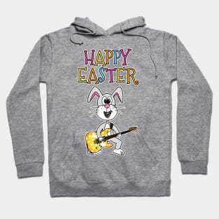 Guitarist Easter Bunny Playing Guitar Hoodie